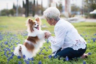 Enjoying spring bluebonnets.