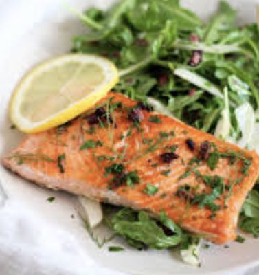 Salmon side for arugula salad