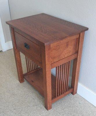 Mission nightstand with concealed drawer