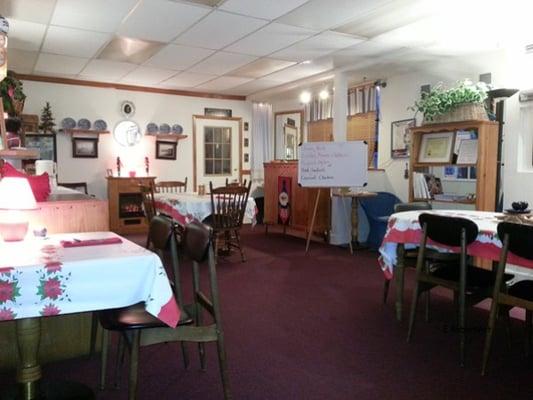 Synnove's Kitchen, decorated for the holidays.