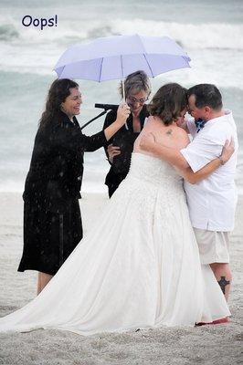 Kissing in the Rain!