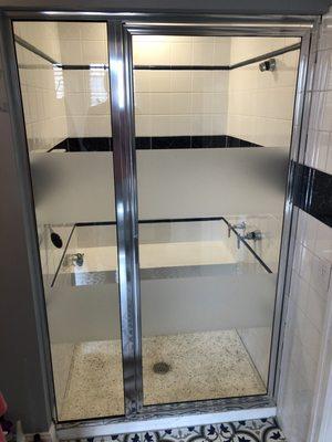 Steam door shower enclosure installed in historic Blue Island.