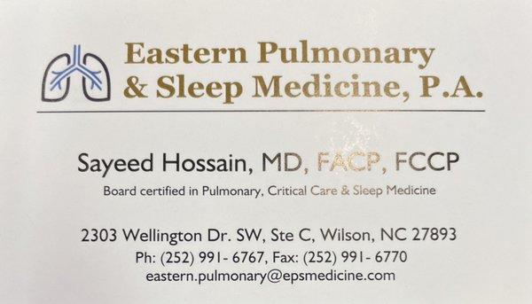 Eastern Pulmonary & Sleep Medicine