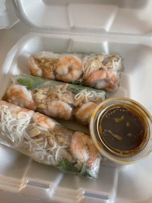 Large tasty spring rolls