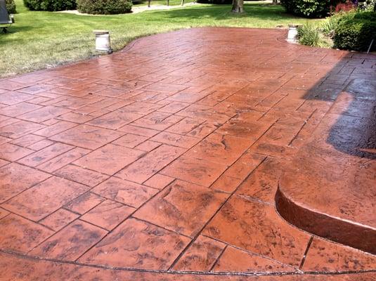 Stamped & Colored Concrete Patio - Mequon WI