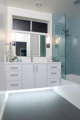 High glass white cabinet