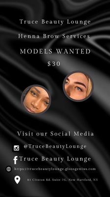 We are looking for Models for our new service! This price offer will last at the end of the month! Don't miss your spot!