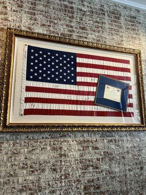 Flag signed by several presidents