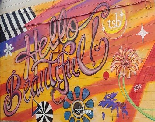 30' Mural painted by Jill Stone for Tennessee School of Beauty