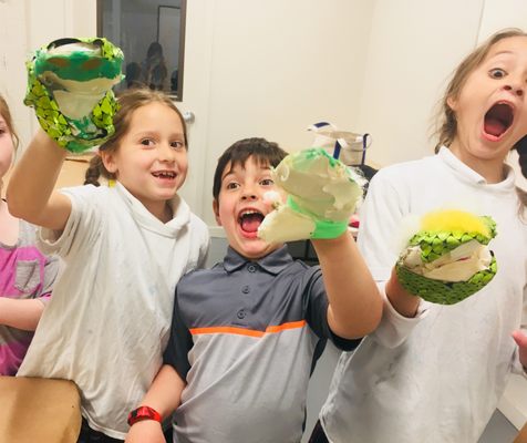 Masking tape puppets bringing imagination to life!