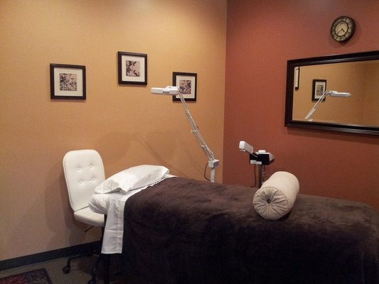 relaxing skin care room