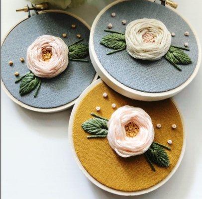 Learn how to make Mini Embroidery Roses