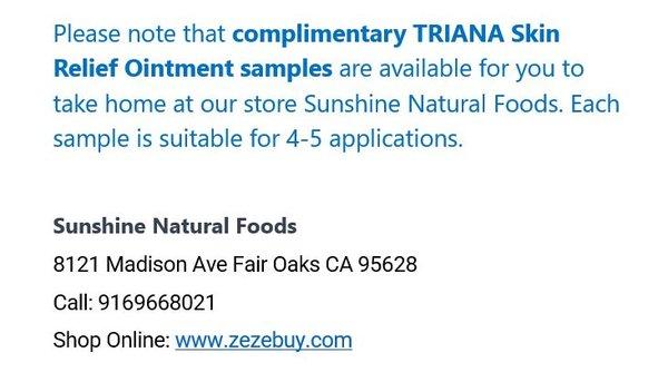 TRIANA Skin Relief Ointment