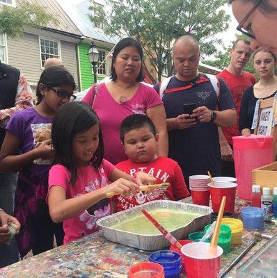 Turkish Paper Marbling during First Sunday Festival on West Street.