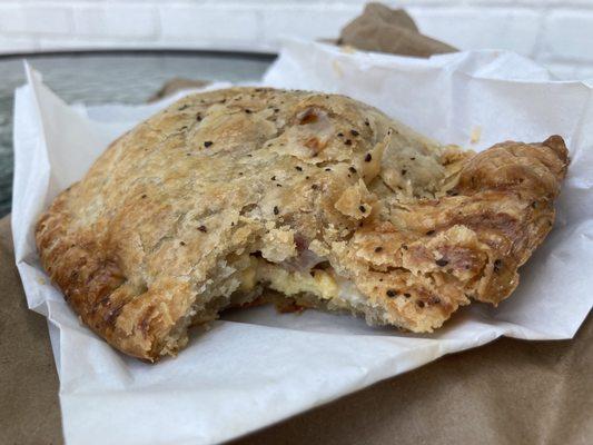 Pork roll, egg, and cheese empanada