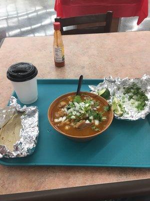 Menudo for breakfast so good!