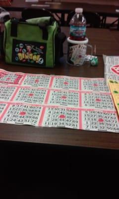 My set up @ St Barbara Thursday Bingo