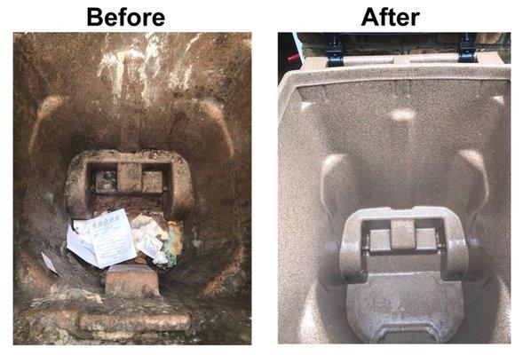 Before & After Photos of Trash Cans