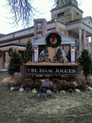 Nativity scene outside St. Isaac Jogues Church