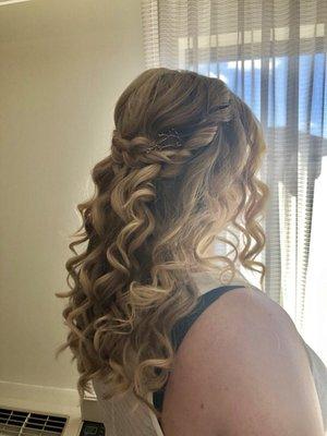 Curly bridal updo by Holly