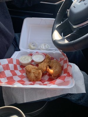 Chicken strips / very tender with delicious breading