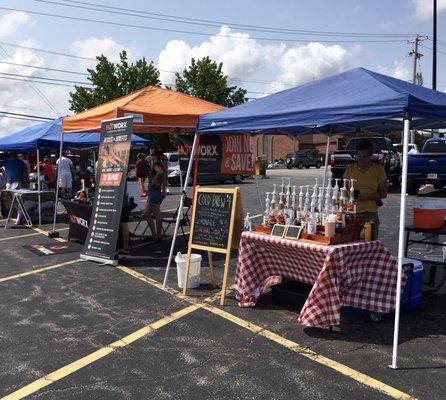 Coffee and fitness offerings are examples of more businesses than farmers at this market.