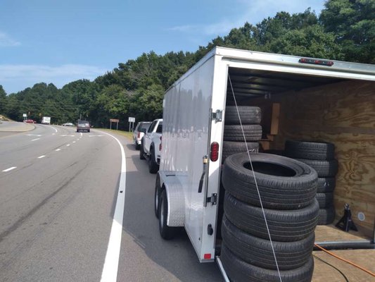 Doing a roadside assistance need a tire and stop by to get him right.