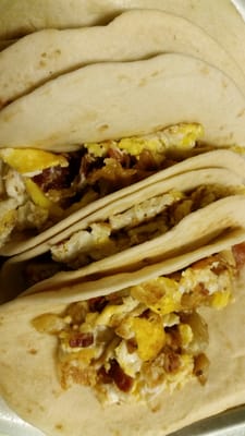 $3 for five breakfast tacos.