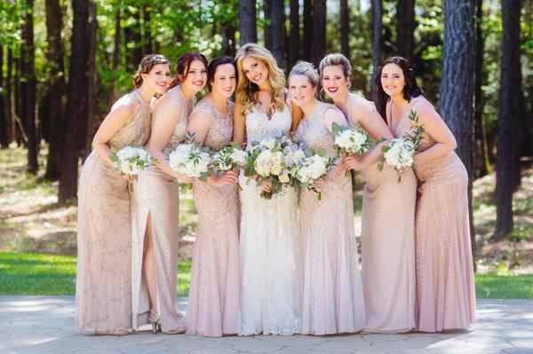 Bridesmaids in Pink