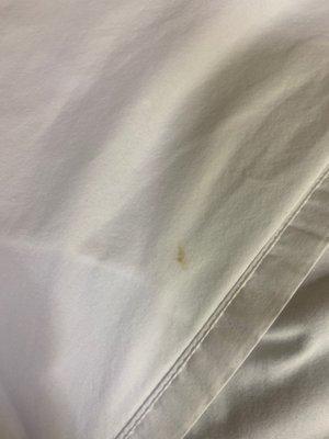 Stains on pillow covers