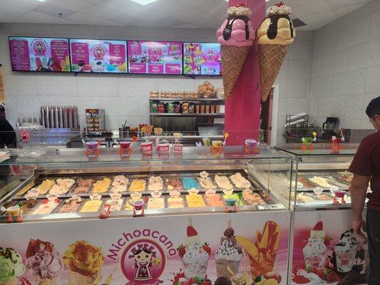 Massive selection of handmade ice cream