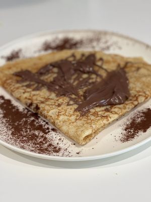 Finished Nutella crepe