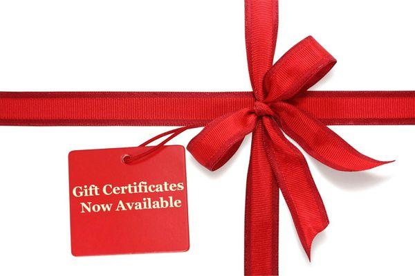 Gift certificates available!