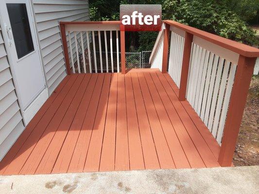 Completed deck painting job