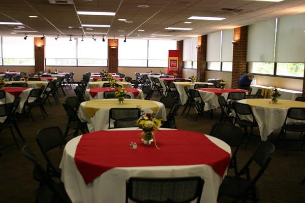 Summit room at JCP; seats up to 240 at rounds.