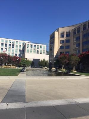 Nice fountain with the Four Seasons hotel in the background