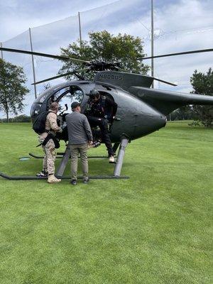 Safety briefing with our amazing Heli Chicago pilot, Chris Bachman.