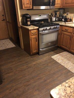 New flooring I. Kitchen area