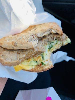 Power breakfast sandwich