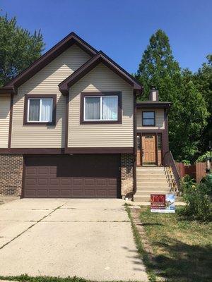 New siding is beautiful. We had the wood accents wrapped in aluminum for a maintenance free finish. GORGEOUS!