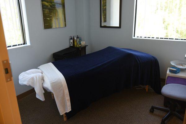 Massage therapy room