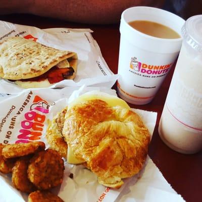 Maple croissant breakfast sandwich. .too sweet all around