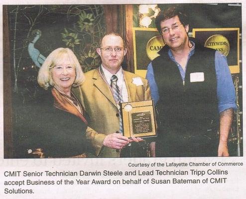 CMIT Solutions, Lafayette Chamber Business of the Year 2009