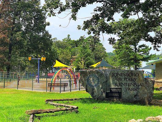 Here is a view of the splash pad/waterpark