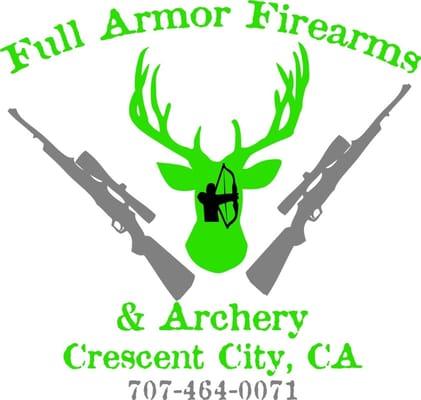 Full Armor Firearms located inside the store. Firearms, archery, ammo, holsters, bags and cases, and much more.