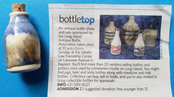 Antique bottle show today in Bayport. .  #ScenebyNorm