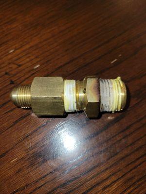 Brass fitting improperly installed