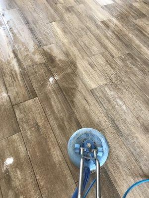 Porcelain wood look tile