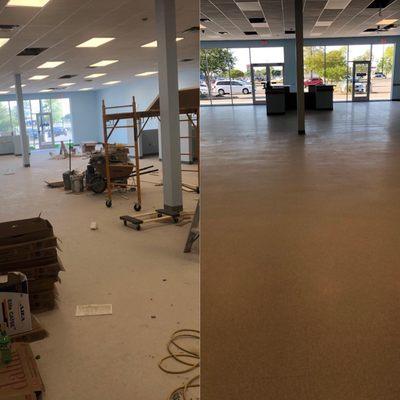 Government Office Before/After Post-Construction Cleanup