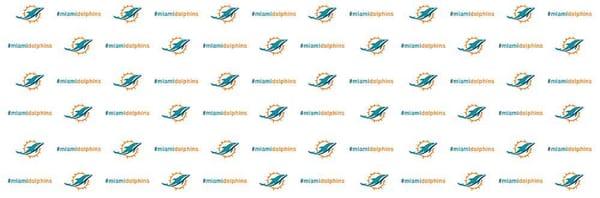 MIAMI DOLPHINS LOGO WALL BARRICADE STYLE ON RIGID 1/2" FOAMCORE SUBSTRATE